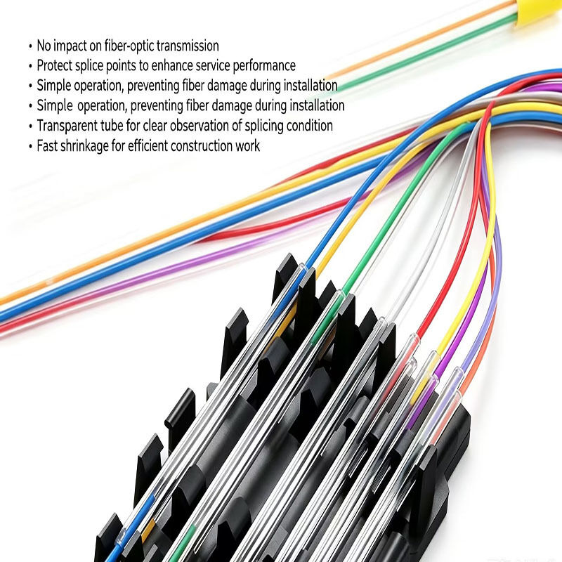 Micro Fiber Splice Sleeves Transparent Fusion Splice Heat Shrink Tubes 0.5*20mm 0.5*25mm 0.5*30mm