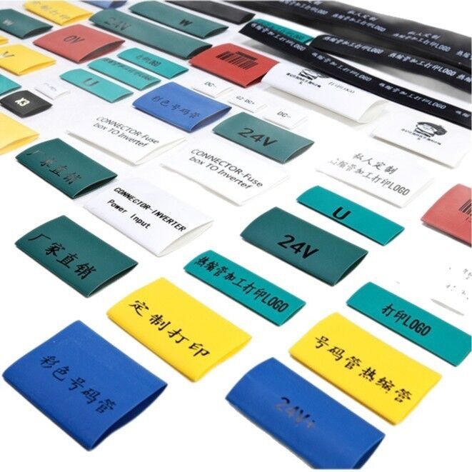 RoHS Compliant Printable Heat Shrink Tubing Flame Retardant Cable Heat Shrink Tubing Wear Resistant