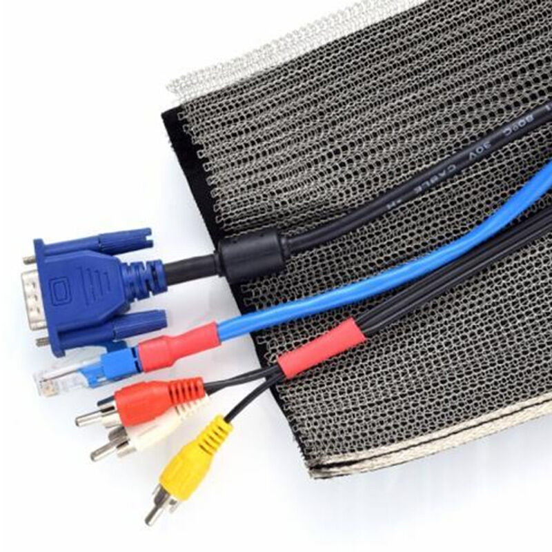 Custom Sizes EMI Shielding Cable Sleeve Flexible Wire Harness Sleeve Quick Open
