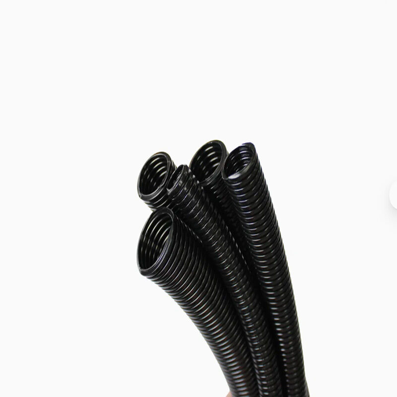 Polyamide 12 Corrugated Flexible Conduit Anti Torsion Black Corrugated Conduit