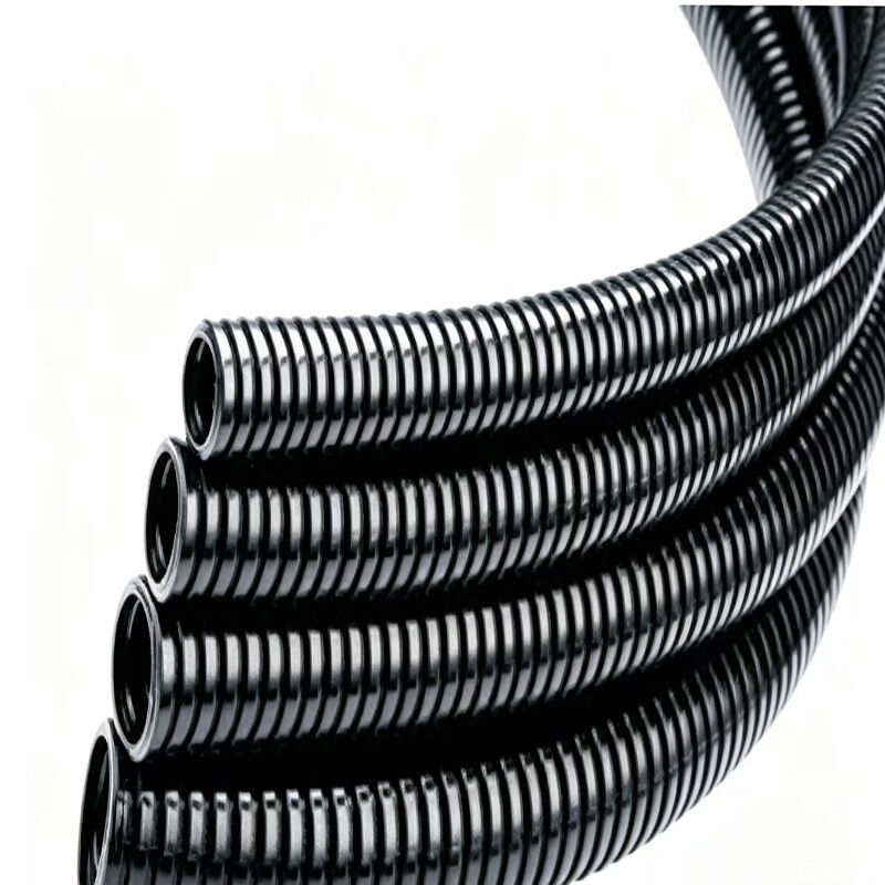 Polyamide 12 Corrugated Flexible Conduit Anti Torsion Black Corrugated Conduit