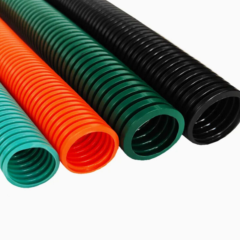 PE / PP / PA Nylon Corrugated Flexible Conduit Custom Corrugated Cable Conduit