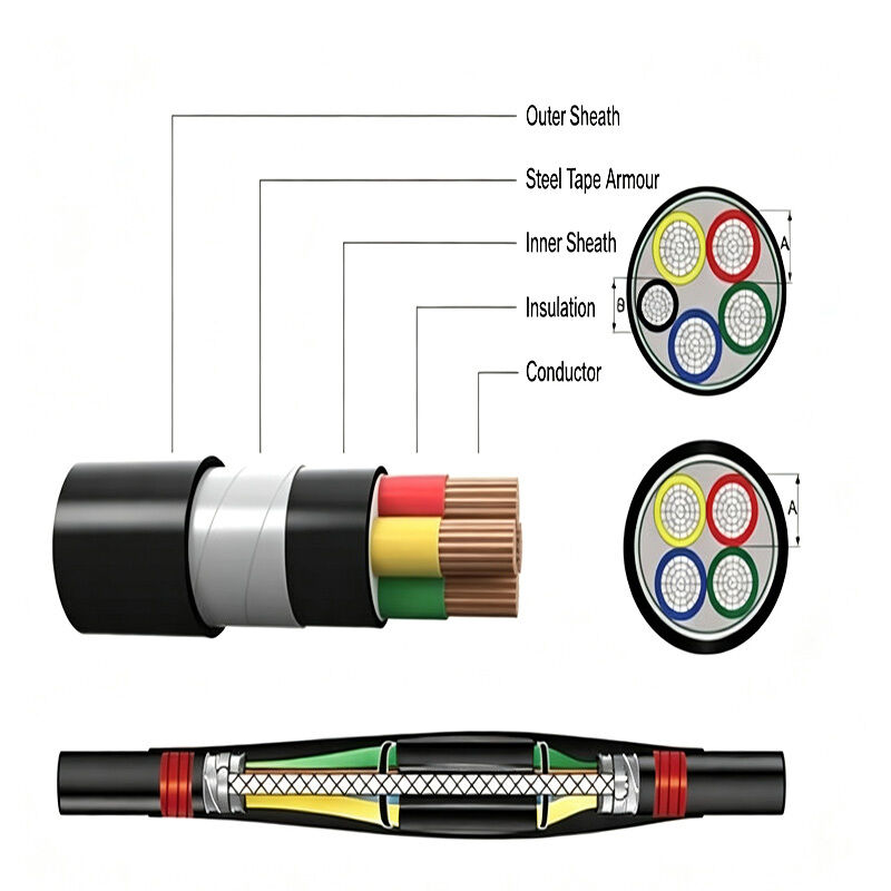 1KV Heat Shrink Termination Kit Weather Resistant Low Voltage Termination Kit